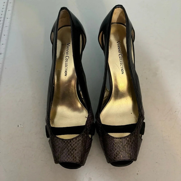 BNWOB Vianni collection women’s purple & black animal print stiletto heels 7 - Picture 5 of 13